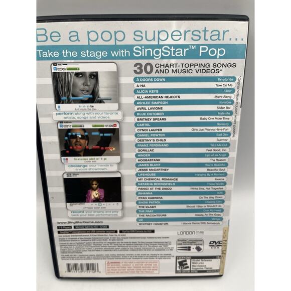 SingStar: Pop (PS2 PlayStation 2, 2007) Complete Tested - Picture 2 of 8